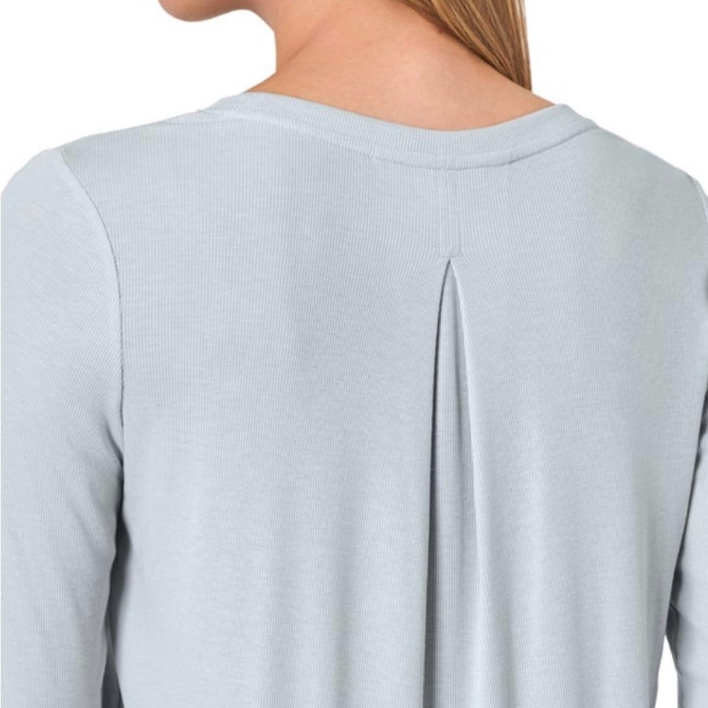 Mondetta Pale Blue Long Sleeve Women's Tee - Picture 3 of 8